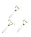 FRCOLOR 3 Pcs Jade Roller Set - Face & Eye Cream Massage for Anti-Aging | Facial Roller for Wrinkles & Beauty | White Jade Massage Sticks - Buy Online on GoSupps.com