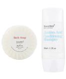 Travelwell Bulk Hotel Toiletries - 50 Individually Wrapped 30ml Shampoo & Conditioner + 50 Travel Soap Bars | Ideal for eCommerce & International Shipping - Buy Online on GoSupps.com