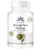 Premium Green Tea Extract 500mg - 90 Vegan Capsules | 50% Polyphenols - High EGCG | Herbadirekt by Warnke Vital Substances - German Quality - Buy Online on GoSupps.com