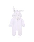Kids Tales Newborn Baby Winter Romper | Rabbit Ear Hooded Zipper | 0-3 Months (White Thick) - Buy Online on GoSupps.com