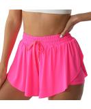 Flowy Shorts for Women Butterfly Shorts for Girls, Summer Cute Preppy Clothes for Teen Girls, Kids Preppy Shorts Hot-pink X-Small - Buy Online on GoSupps.com