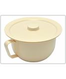 Chamber Pot with Lid - Cream Bedpan for Comfortable & Discreet Use | International Shipping Available - Buy Online on GoSupps.com