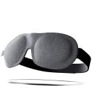 Smug sleep mask for men and women 100% darkening |Fits with extended eyelashes |3D-shaped design for deep sleep |Velcro fastener for comfort & adjustment |Heather gray