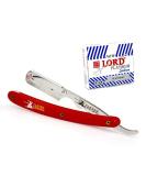 Buy Stainless Steel Professional Barber Folding Straight Edge Razor Shavette Shaving Kit | 100 Lord Platinum Blades - International Shipping Available - Buy Online on GoSupps.com