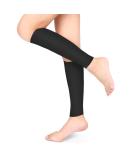 Calf Compression Sleeves 20-30mmHg Graduated Pressure for Swelling & Varicose Veins - Black-M - Buy Online on GoSupps.com