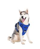Funfox No Pull Dog Harness for Large Dogs - Adjustable Breathable Safe - Medium Dog Chest Harness & Tableware - Blue L - Buy Online on GoSupps.com