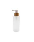 1PCS 100ml/3.4oz Frosted Glass Pump Bottles Empty Refillable Press Pump Bottle with Bamboo Pump Head Toiletries Storage Containers for Shampoo Essential Oils Shower Gel Hand Wash Lotion Dispenser - Buy Online on GoSupps.com