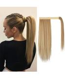 BARSDAR 35cm Short Straight Ponytail Extensions - Velcro Hair Braid for Women | Light Ginger & Natural Gold Blonde - Buy Online on GoSupps.com