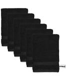 6PC Ultrasoft Viscose Wash Gloves Set - 100% Cotton, Ideal for Body Wash & Makeup Removal - Black - Buy Online on GoSupps.com