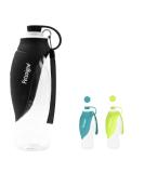 Portable Dog Water Bottle - Petsoign Silicone Travel Drinking Bottle for Outdoor Use (Black) - Ideal for Dogs on the Go - Buy Online on GoSupps.com