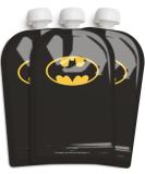 Herobility DC Batman Food Pouch 180ml - Reusable Sustainable & Leak Proof Baby Squeeze Pouches (3 Pack) - BPA Free - Buy Online on GoSupps.com