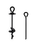 Heavy Duty Dog Tie Out Stake for Outdoor Use Strong Ground Anchor for Large Dogs Up to 150 lbs Perfect for Outdoor Dog Run Yard Camping Gear Beach Accessories Black - Buy Online on GoSupps.com