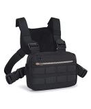 Outdoor Water Resistant Chest Bag For Men  Tactical EDC Chest Pack With Built-In Phone Holder  Lightweight Utility Chest Rig Pouch For Workouts  Running  Cycling  Hiking Black - Buy Online on GoSupps.com