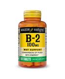 Mason Natural B2 100mg Tablets - 100 Count | Mason Vitamins - Buy Online on GoSupps.com