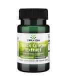 Swanson Black Ginger Extract 100mg - Boost Energy & Vitality | 30 Vegan Capsules - International ShippingAvailable - Buy Online on GoSupps.com