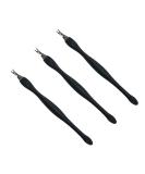 3-Piece Cuticle Trimmer Set for Nail Art - Black Cuticle Remover and Pusher Tools - Buy Online on GoSupps.com