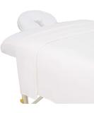 ForPro Premium Flannel 3-Piece Massage Sheet Set in White - Ideal for Massage Tables - Buy Online on GoSupps.com