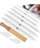 12 PCS Blending Stumps and Tortillions Paper Art Blenders with Sandpaper Pencil Sharpener Pointer for Student Artist Charcoal Sketch Drawing Tools - Buy Online on GoSupps.com