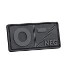 Blackout Small ONEG Blood Type O NEG O- PVC 1x2 inch OCP Morale Tactical Touch Fastener Patch - Buy Online on GoSupps.com