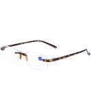 I NEED YOU LIGHT G67100 Rimless Havana Glasses - Stylish Plastic Frame with Case 2 Diopters - International Shipping Available - Buy Online on GoSupps.com