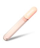 MiDenso Premium Glass Nail File with Case - Dual Sided Filer for Salon Quality Nail Shine - Beeswax Pink - Top Christmas Stocking Stuffer for Women - Buy Online on GoSupps.com