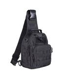 Qcute Tactical Backpack - Waterproof Military Crossbody Molle Sling Chest Bag - Black - Buy Online on GoSupps.com