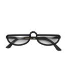 London Mole Glasses | Brainy Half Moon Reading Glasses for Men & Women | Stylish Full Edge Design with Spring Hinges - Matt Black 3.0x - Buy Online on GoSupps.com