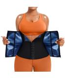 TrainingGirl Women Waist Trainer Trimmer Corset Weight Loss Tummy Wrap Workout Belt Sweat Belly Band Sports Girdle Sauna Suit Black Medium - Buy Online on GoSupps.com
