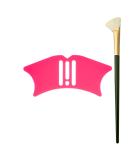 Nose Contour Stencil & Brush Set | Reusable Silicone Makeup Tool for Nose Eyeliner & Eyebrows - Beginner Friendly (Rose Red - Buy Online on GoSupps.com
