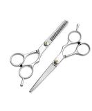 Professional Barber Scissors and Hair Comb Set - Hairdressing, Cutting, Thinning, and Texturizing - Salon and Home Use (Set of 2) - Buy Online on GoSupps.com