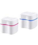 UQMIQURA 2-Piece Denture Bath Box | Secure & Clean Prosthesis Storage | Orthodontic Case for Effective Teeth Cleaning - Buy Online on GoSupps.com