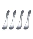 4 Pieces Zinc Alloy Makeup Spatula Set - Mini Spoon for Eye Cream Skincare & Lotions - Silver Beauty Spoons - Buy Online on GoSupps.com