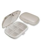 8 Compartments Pill Organizer | Weekly Medicine Case & Travel Holder | Beige Pill Box for Easy Medication Management - Buy Online on GoSupps.com