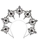 L'VOW Vintage Saint Halo Crown Tiara Headband Baroque Goddess Bridal Hair Accessory Costume - S1 Silver - Buy Online on GoSupps.com