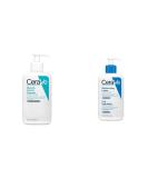 CeraVe Blemish Control Face Cleanser with 2% Salicylic Acid & Niacinamide for Blemish-Prone Skin & Moisturising Lotion with hyaluronic acid and 3 essential ceramides Daily Face & Body Moisturiser + Moisturising Lotion - Buy Online on GoSupps.com