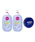 EOS Shea Better 24 Moisture Body Lotion, Vanilla Cashmere - 16 fl oz (Pack of 2) + Travel Size Body Cream - 1 Oz - 3 Piece Set - Buy Online on GoSupps.com