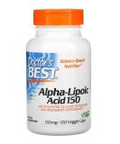 Doctors Best Alpha Lipoic Acid 150mg - Antioxidant Support Vegan Capsules for Healthy Blood Sugar & Nerve Health - 120 Count - Buy Online on GoSupps.com