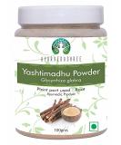AYURVEDASHREE Yashtimadhu Powder 100 Gm - Natural Mulethi/Licorice Powder | Supports Lungs, Skin, Stomach | Vegan & Non GMO - Buy Online on GoSupps.com