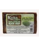 Kuza Naturals 100% African Black Soap with Shea Butter & Lemongrass - 4oz | Natural Skincare for Glowing Skin - Buy Online on GoSupps.com