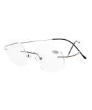 Eyekepper Titanium Rimless Round Reading Glasses - Gunmetal Circle Reader +2.5 | International Shipping Available - Buy Online on GoSupps.com