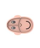 Matchstick Monkey Baby Weaning Section Plate - 3 Split Anti-Slip Silicone Plate for 12+ Months - Dusty Pink - Buy Online on GoSupps.com