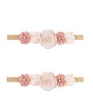 2pcs Baby Girls Flower Elastic Headbands - Stylish Hair Accessories for Newborns & Toddlers - Buy Online on GoSupps.com