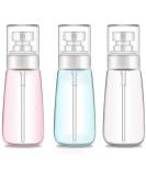 3Pcs 100ml Fine Mist Spray Bottles for Essential Oils & Makeup - Travel Size Airless Containers for Skincare & Perfume - Buy Online on GoSupps.com