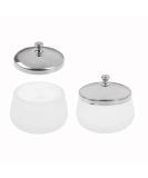 Matte Glass Dappen Dish Set with Stainless Steel Lid - 2 Pieces for Acrylic Powder Nail Art - Buy Online on GoSupps.com