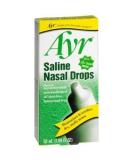 AYR Saline Nasal Drops 50ML by Ascher B.F. and Company INC. - Gentle Nasal Hydration - Buy Online on GoSupps.com