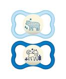 Mam pacifier for sensitive skin lights up in the dark for babies from 6 months ideal pacifier for breastfed babies air night 'design collection boy 2 pieces - Buy Online on GoSupps.com