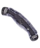 Merauno Lamb Wool Moon Belt Saddle - Anatomically Concave Short Dressage Belt in Nature Black Brown Anthracite (75cm) - Premium Merino Wool for Enhanced Slip Resistance - Buy Online on GoSupps.com