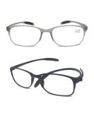 Mcoorn Reading Glasses 2 Pack - Flexible Lightweight Anti-Blue & Anti-Reflective Black & Gray for Men & Women - Perfect for International Shipping - Buy Online on GoSupps.com