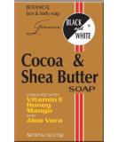 Black and White Cocoa & Shea Butter Soap - 6.1 oz | Nourishing Moisture | International Shipping Available - Buy Online on GoSupps.com