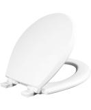 Mayfair Kendall Slow-Close Enameled Wood Toilet Seat - White, Round, Premium Hinge - 1 Pack - Buy Online on GoSupps.com